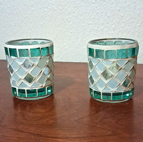 Set mosaic glass tea - mosaic,