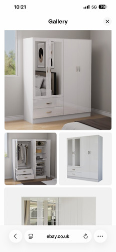Door mirrored wardrobe - door,