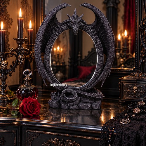 Dragon mirror gothic - dragon,