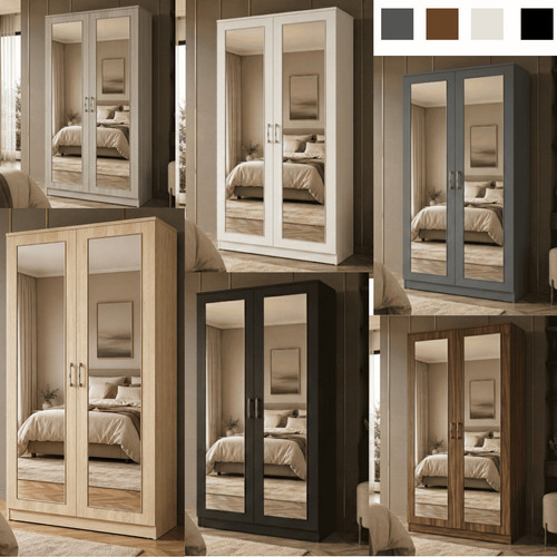 Door assembled wardrobe with - door,