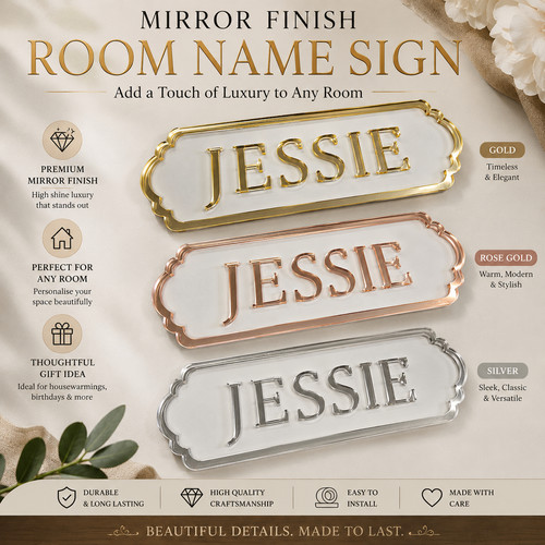 Room name sign - room,