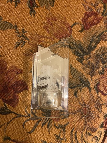 Glass and mirror candle holder - and,