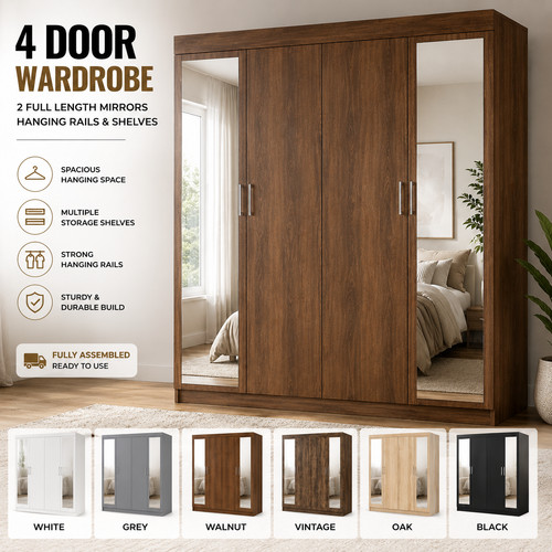 Door wardrobe with mirrors - door,